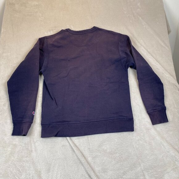 Champion Men's Crewneck Sweatshirt Medium Dark Navy Cotton Blend - Picture 13 of 13